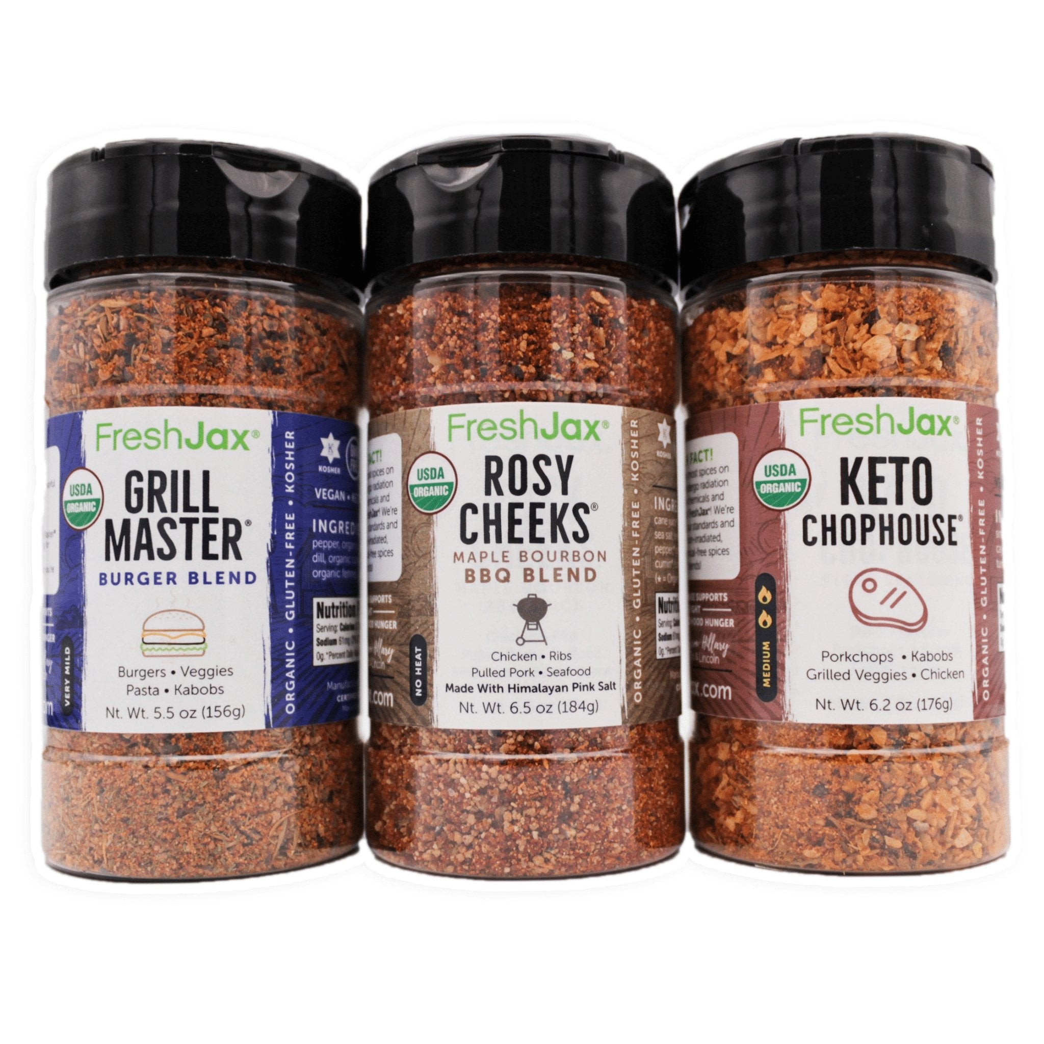Grill and BBQ Seasonings Organic 3-pack Large